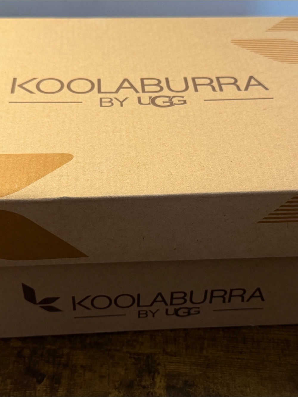 Koolaburra Black Fuzzy Slide Sandals on Branded Box